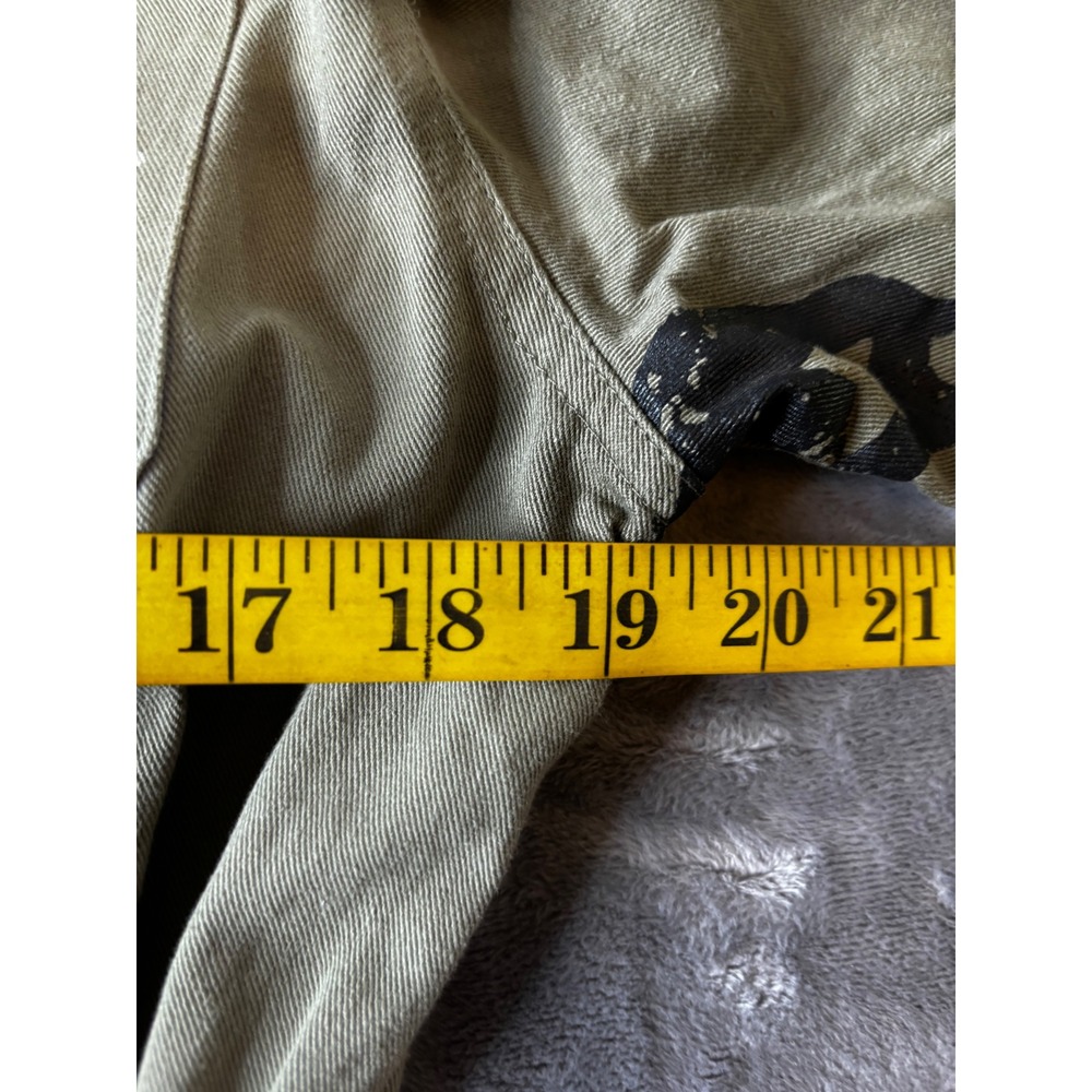 Fantastic Fawn Womens Olive Green Skull & Star Print Utility Jumpsuit Size L - Picture 7 of 10